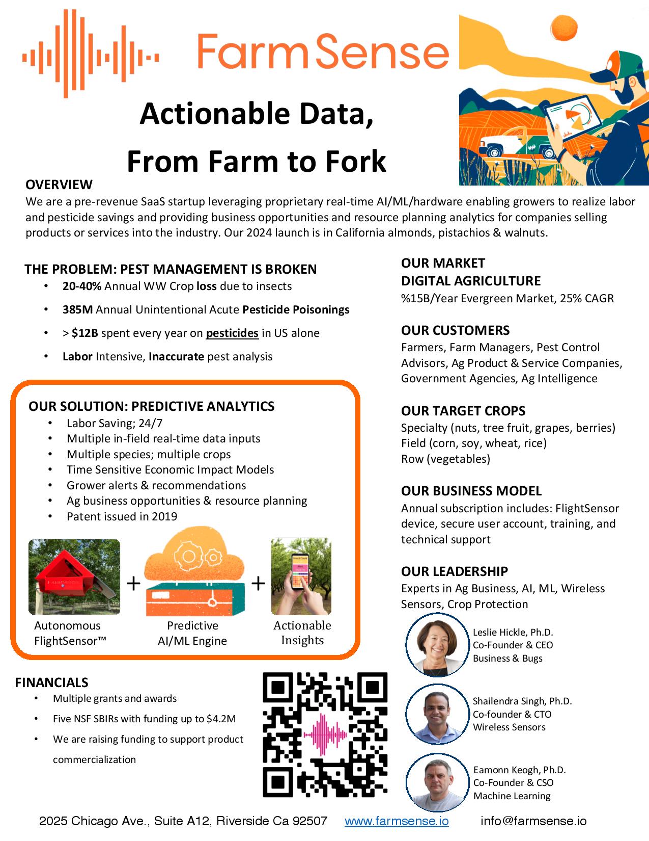FarmSense Overview One Pager - 9-1-23